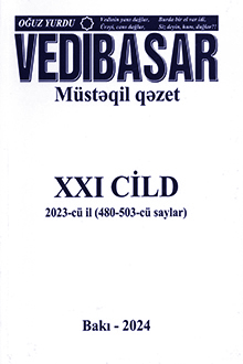 "Vedibasar": müstəqil qəzet: XXI cild: 2023-cü il: 480-503-cü saylar