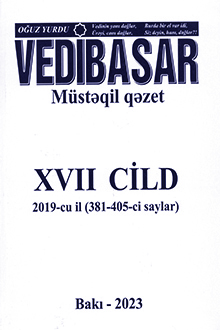 "Vedibasar": müstəqil qəzet: XVII cild: 2019-cu il: 381-405-ci saylar
