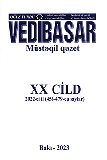 "Vedibasar": müstəqil qəzet: XX cild: 2022-ci il: 456-479-cu saylar