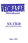 <p><strong>"Vedibasar":</strong> müstəqil qəzet.- Bakı, 2023.- XX cild.- 760 s.<br>&nbsp;</p>