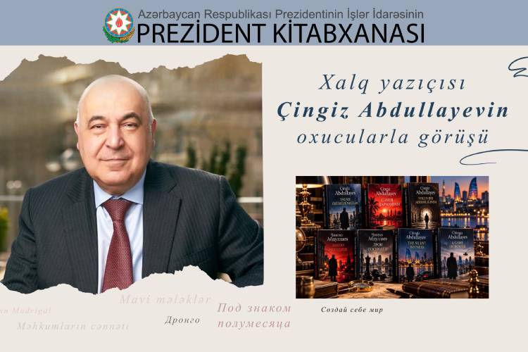 Prezident Kitabxanasında Xalq yazıçısı Çingiz Abdullayevlə oxucuların görüşü keçirilib